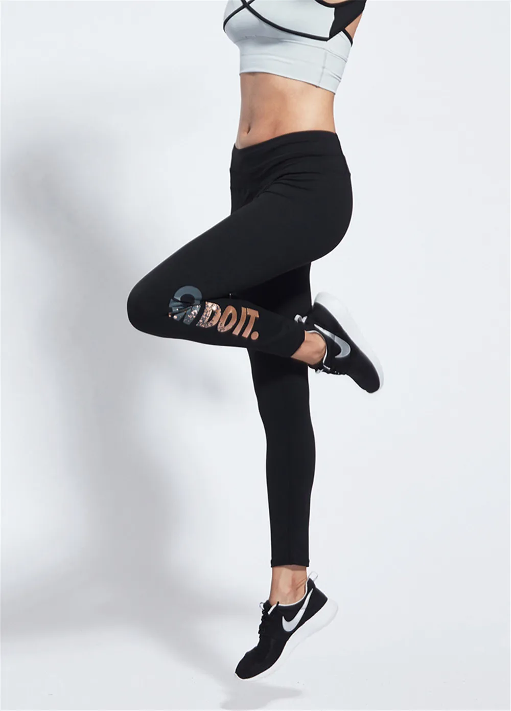 Can Do It Fashion High Waist Women Pants Leggings Fitness Summer Printed Dry Quick Pants For Woman High Elasticity (8)