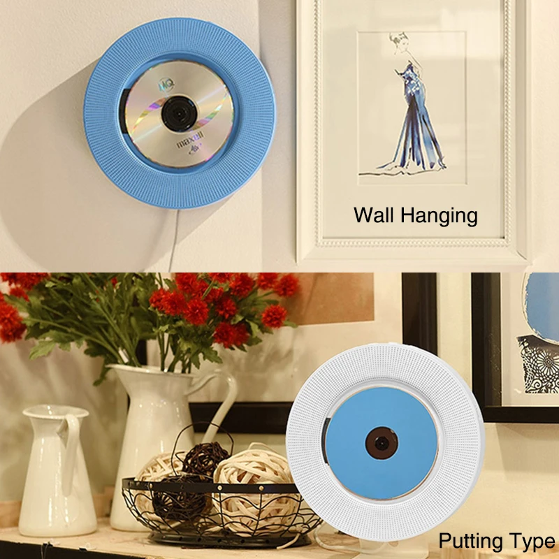 Wall Mountable Bluetooth CD Player Portable