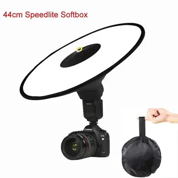 

Universal 44cm Easy-fold Round Flash Softbox Speedlight Speedlite Diffuser Reflector for Canon Nikon Sony Metz Macro Shooting