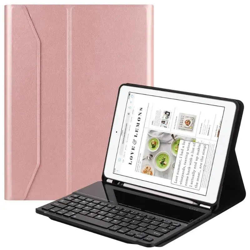 Ultra Thin Wireless Bluetooth3.0 Keyboard with Case Full Body Protective Keyboard Case Tablet Cover for iPad Air 1/2/Pro 9.7/9.7