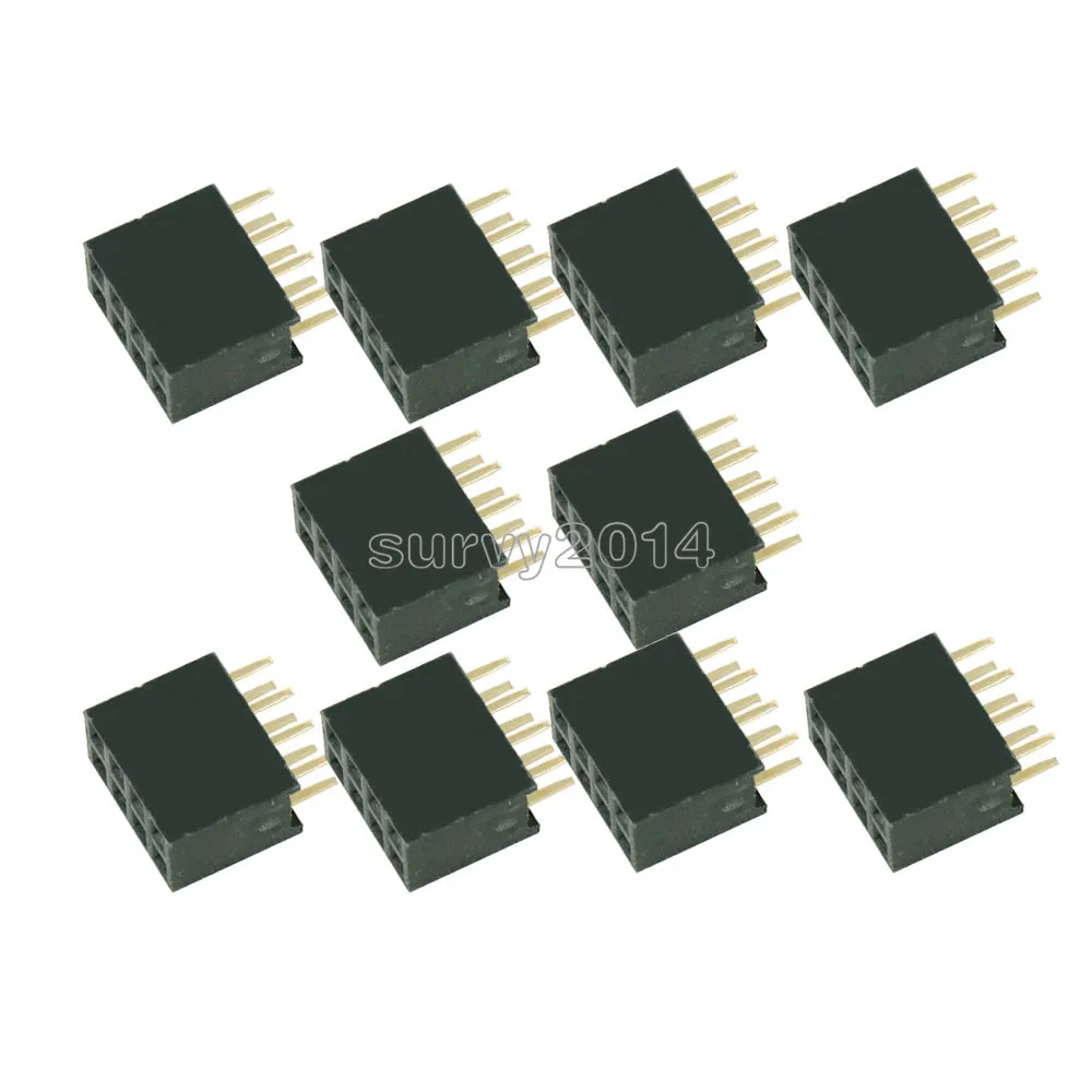 10 шт. 2X4 Pin 8P 2 54 мм двухрядный женский прямой штырьковый разъем|Запасные части| |
