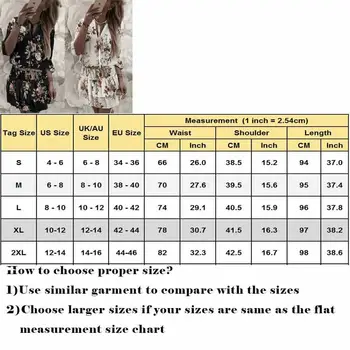 Vintage Women s Wrap Summer V Neck Boho Floral Print Dress Elegant Ladies Holiday Beach