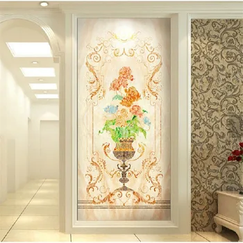 

5D DIY Diamond embroidery flowers vase TV backdrop pictures Home Decor Fully Resin round rhinestone needlework Painting