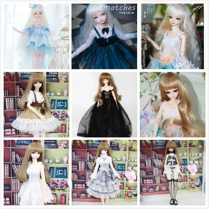 

1/4 BJD Doll joint moveable doll includes the body head eye clothes and shoes 2018