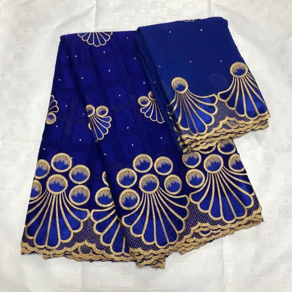

top quality square dubai cotton fabric embroidered with rhinestones 5+2yards swiss chiffon fabric scarf,brocade fabric for dress