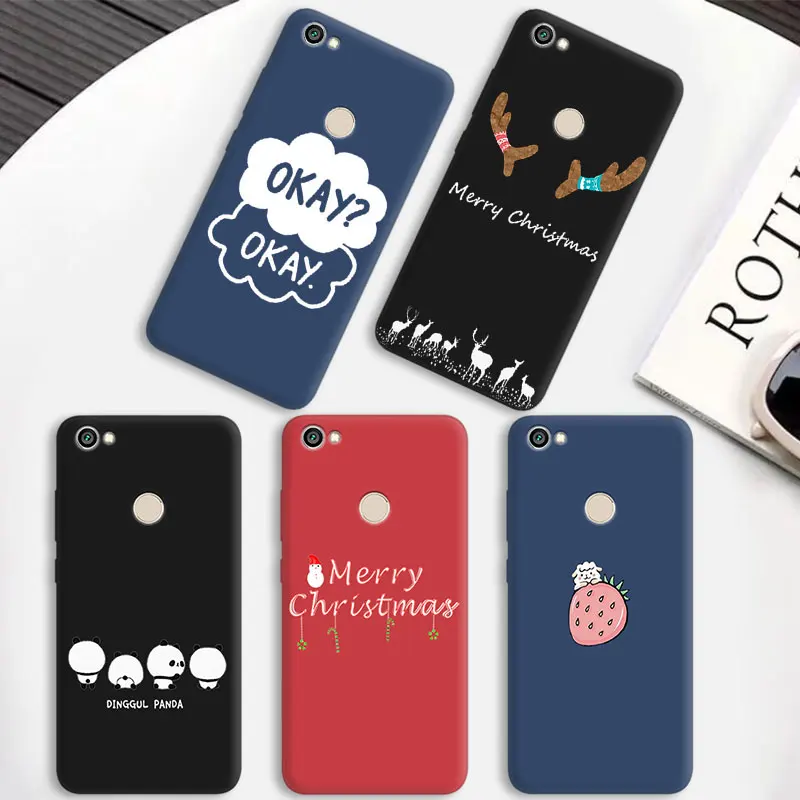 

Matte Christmas Phone Case for Xiaomi Redmi 4A 4X S2 Full Protection for RedMi Note 4 7 4X 5A Prime 5 6 Pro Color Cases Fundas
