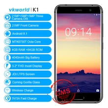 Vkworld K1 5 2 FHD in cell Mobile Phone Android 8 1 MTK6750T Octa Core 4GB