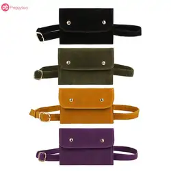 4 однотонных Цвет простой скраб кожа высокое качество поясная сумка Для женщин грудь талия мешок телефон сумочка поясная сумка 18 см длинные