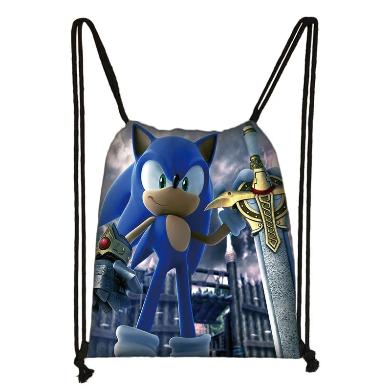 Mario Sonic Boom Hedgehogs 3D Drawstring Bag Printing Backpack Daily Casual Boys Girls knapsack Drawstring Bags - Цвет: 014