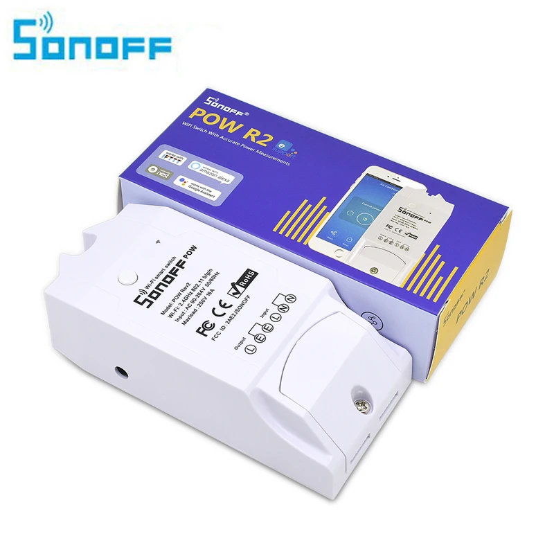 

NEW SONOFF POW R2 Wifi Switch Controller Real Time Power Consumption Monitor Measurement For Smart Home Automation 15A 3500W