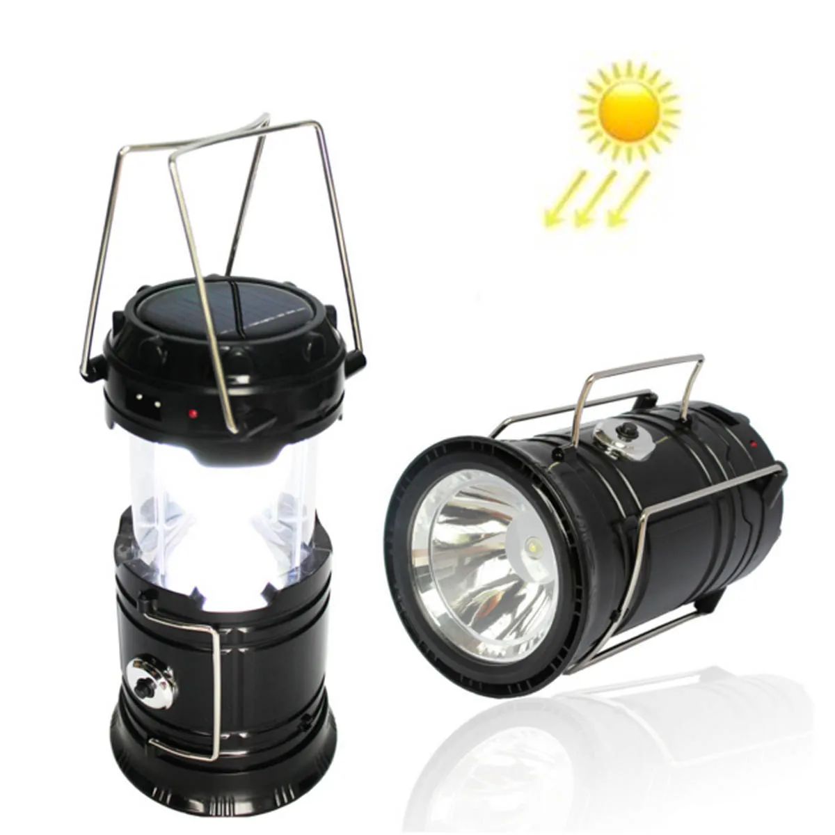 

Jiawen Outdoor Tent Retractable USB Solar Camping Lamp LED Lantern Light for Hiking Emergencies