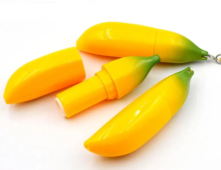 

5Pcs/lot Banana Pattern Empty Lipstick Lip Balm Tube Container 12.1 Mm Creative Tubes lip balm containers