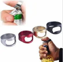 Ouvre-bouteille de bière en acier inoxydable, créatif, en forme d'anneau de doigt, outils de Bar
