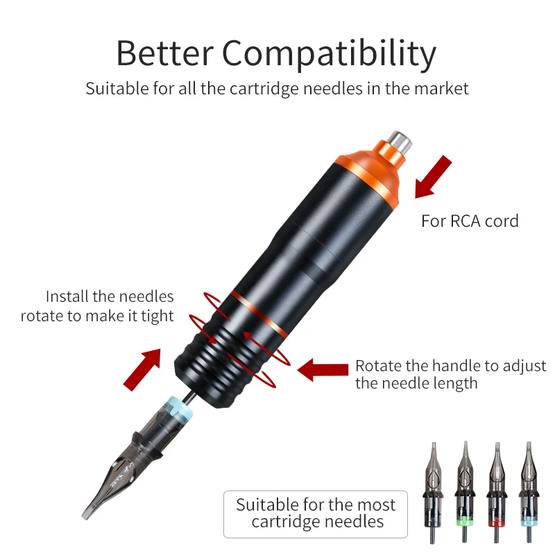 Профессиональный набор для татуировки, роторная машина, пистолеты, иглы для начинающих, набор чернил, набор для татуировки, источник питания