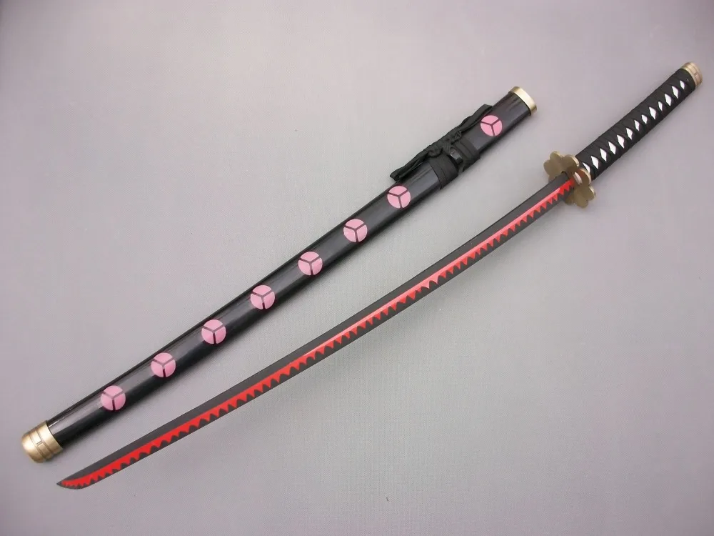 Цельнокроеные мечи ророноа Зоро Wado Ichimonji & Sandai Kitetsu Yubashiri Black Sword Shusui реквизит для