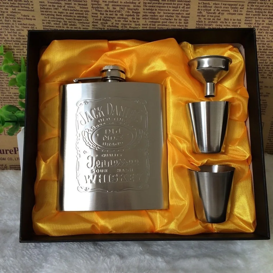 Download Hip Flask for alcohol 7oz set Portable Stainless Steel ... Yellowimages Mockups