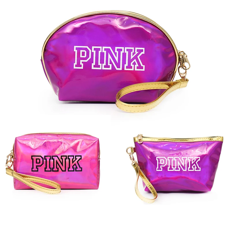 

2019 New Women Sport Gym Bag Ladies' Handhag Print Letter Make-up Cosmetic Bag Reflective Shell-shaped Reception Travel Bag