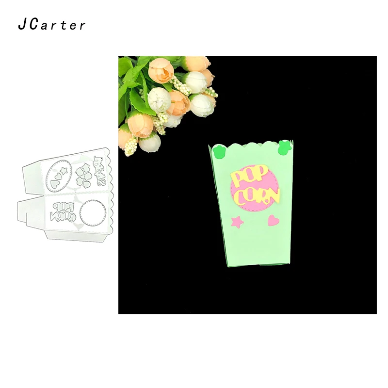 

JC 2019 Metal Cutting Dies 3D Craft Cut Die Stencil Cute Popcorn Box Shape Scrapbook DIY Handmade Album Paper Crafts Decor Dies
