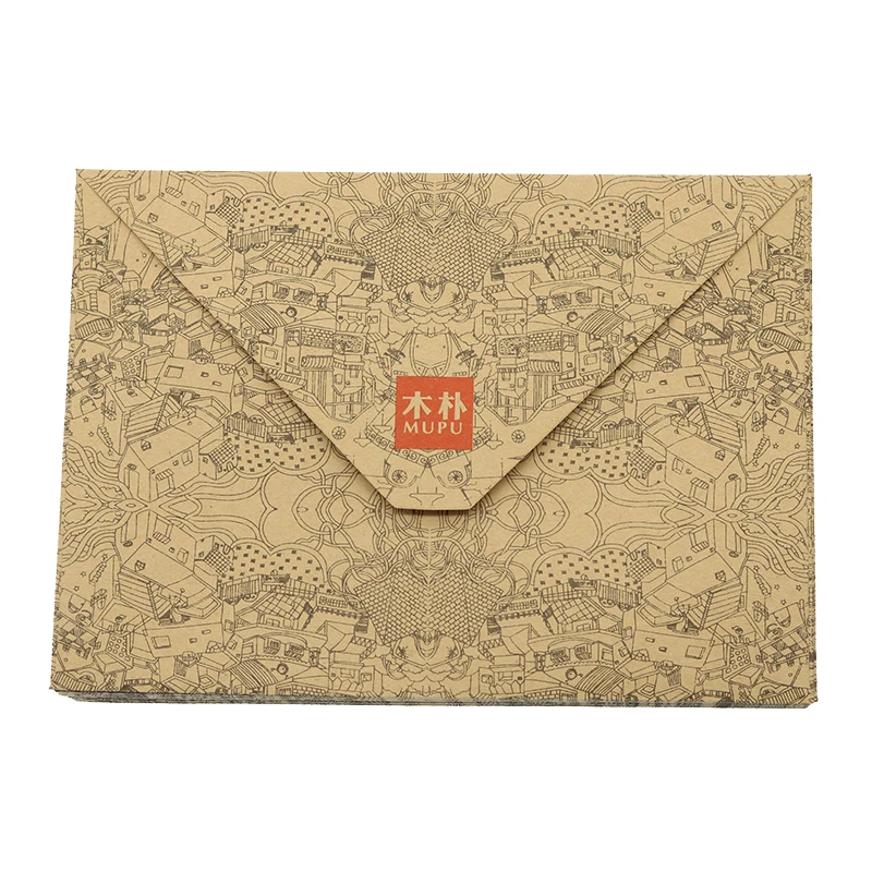 

Retro Kraft Paper Envelope Postcard Greeting Card Cover Brown Kraft Paper Envelope Stationery Zakka School Supplies 10pcs