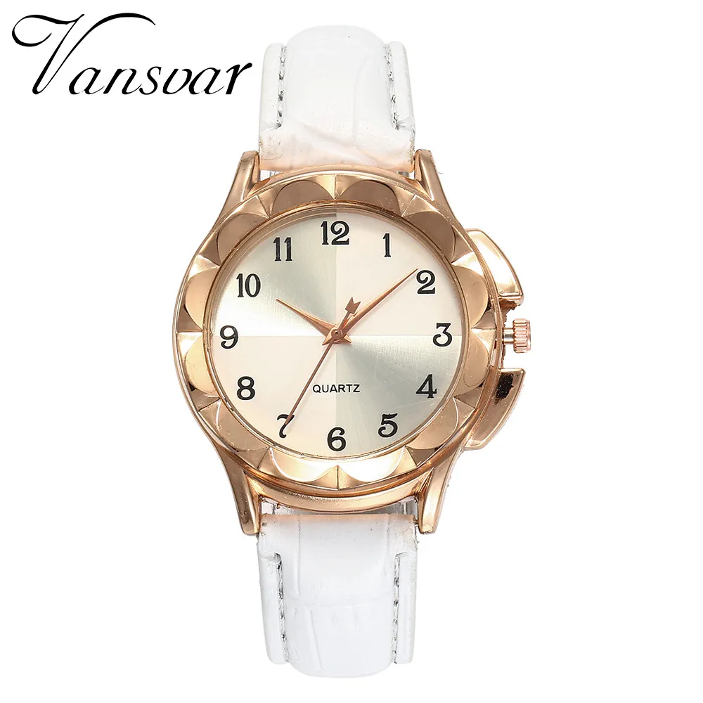 Convex colorful Vansvar Beautiful Fashion Simple Ladies Leather Belt Watch For 2018 Ladies Fashion Watch Convex colorful Vansvar Beautiful Fashion Simple Ladies Leather Belt Watch For 2018 Ladies Fashion Watch