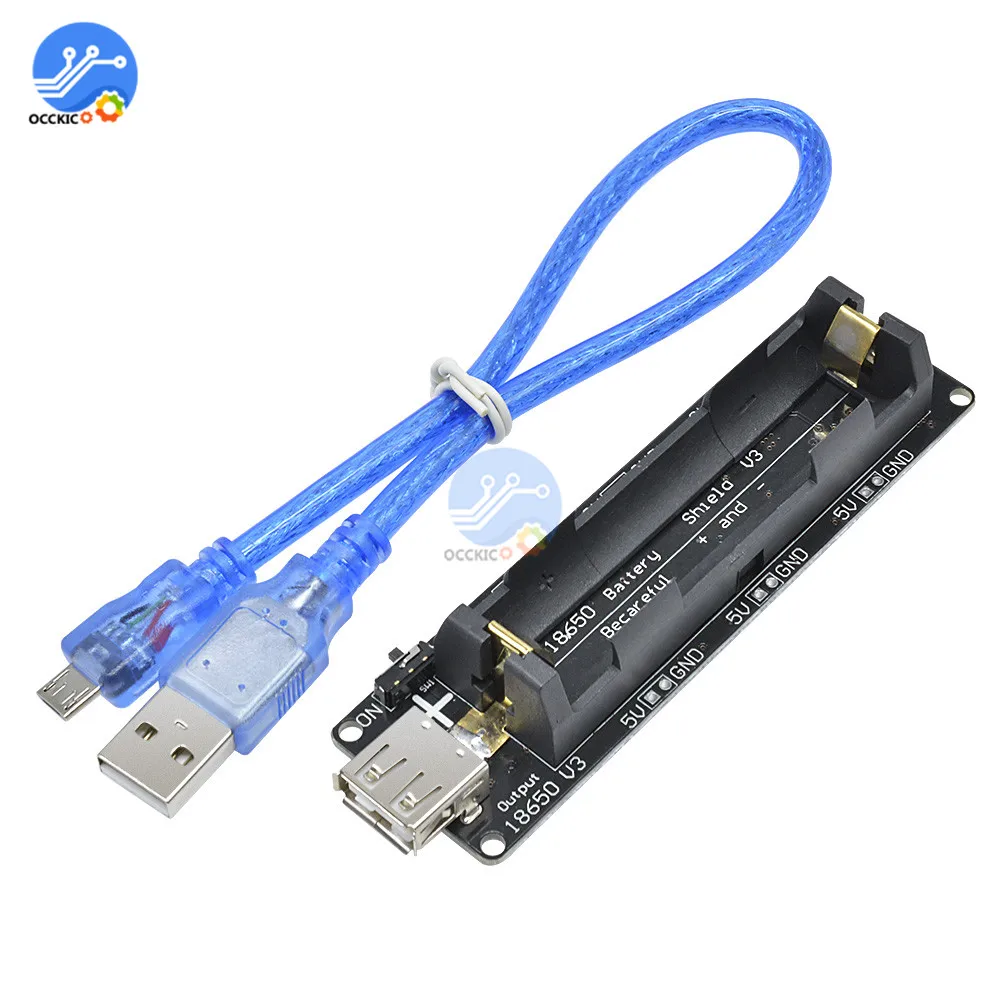 

186502 Battery Charger Board USB Port Development Module For ESP32 Raspberry 18650 Battery For Arduino Diy Kit With Cable