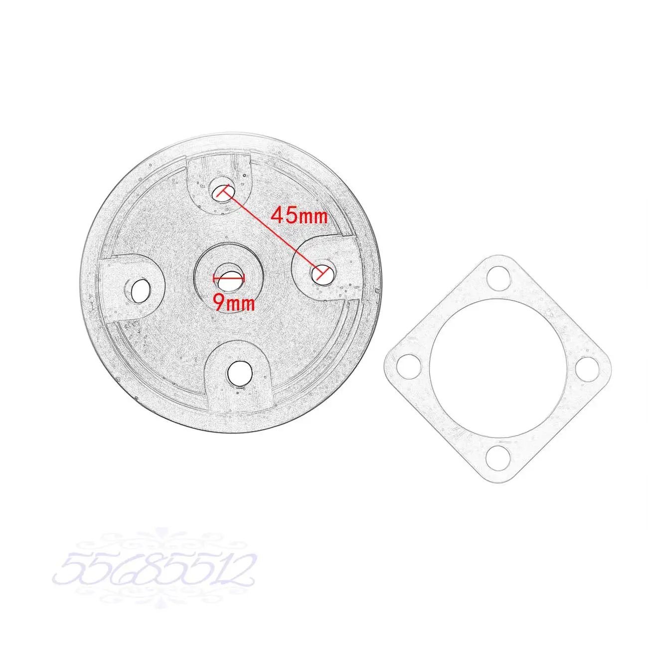 Серебряный CNC крышка головки цилиндра& цилиндр& поршень Fit 80cc двигатель моторизованный велосипед