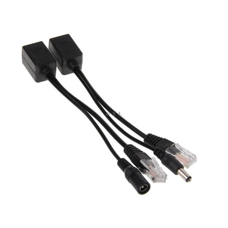 Набор кабелей адаптеров RJ45 для инжектора POE пассивное питание через Ethernet 12 48
