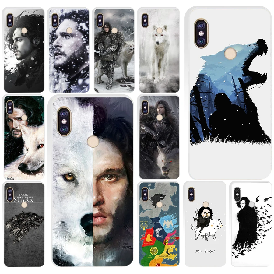

190AQ jon snow game of throne Soft Silicone Tpu Cover phone Case for xiaomi redmi 6 pro note 6 pro 5 plus 4 4x mi 8