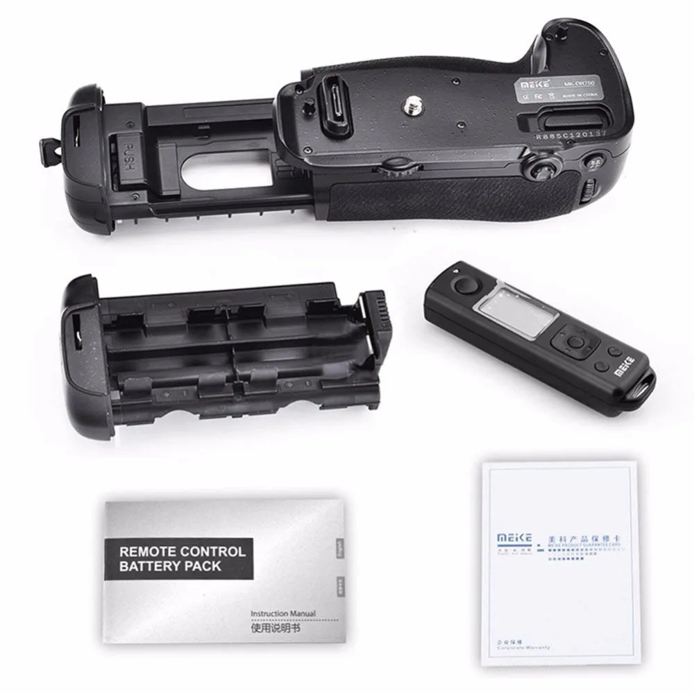 MEKE Meike MK-DR750 Multi-Power Battery Grip Pack With Wireless Remote Control For Nikon D750