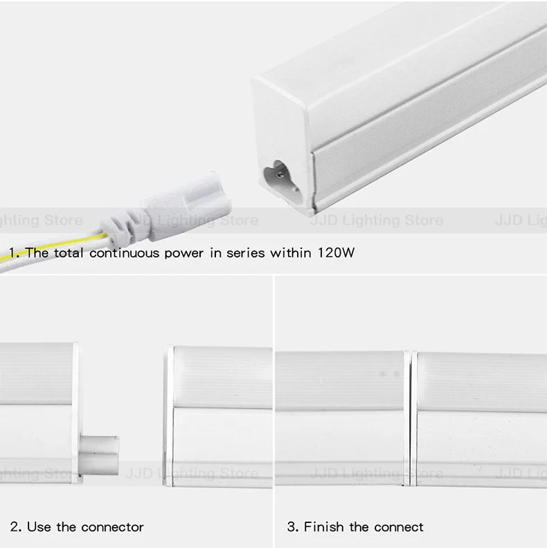 Светодиодный светильник T5, встроенный светильник, 1 фут, 2 фута, светодиодный Флуоресцентный светильник, настенный светильник, 6 Вт, 10 Вт, лампочка, лампа, лампа, холодный теплый белый свет, 110 В, 220 В