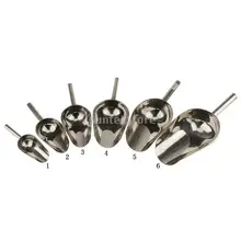 Нержавеющая Сталь Совок для льда Лопата сладости буфет мука конфеты измерительные инструменты 6 размеров