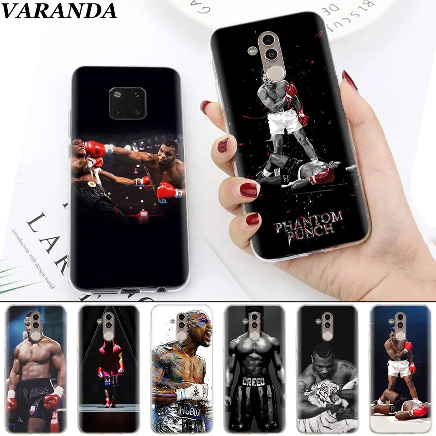 

Mike Tyson Boxer Soft Cases for Huawei Mate 10 20 Pro Mate 20 Lite P20 P30 Lite P Smart Plus Case Coque
