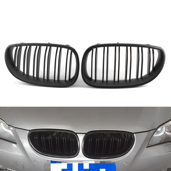 

Left Right Side Matte Black Double Slat Grille Grilles Fit For BMW E60 E61 M5 5 Series 03-09 525i 528i 530i 545i 550i