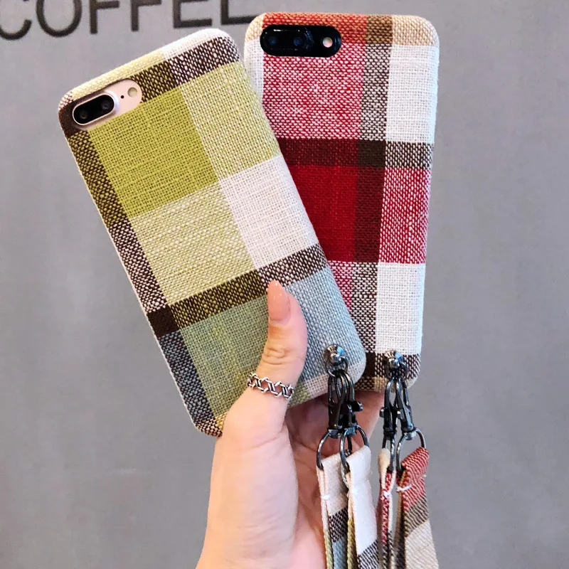 

New Flannel Lattice IPhoneXs Max Mobile Phone Shell 8plus Fight Color Apple7 Wool 6S Anti-fall