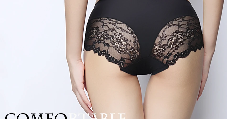 Hot Sale Women's Sexy Lace Panties Seamless Cotton Breathable Hollow Briefs Plus Size Girl Brand Underwear 22