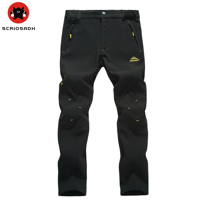 Invierno hombres mujeres trekking hombre invierno exterior impermeable pantalones a prueba de viento polar mantener caliente senderismo pantalones transpirables