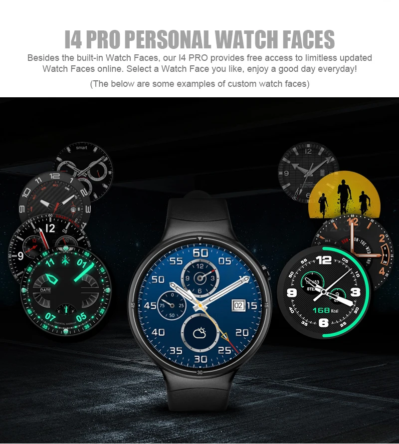 Новые Bluetooth Смарт-часы I4 Pro Android 5,1 ram 2GB rom 16GB Smartwatch gps WiFi Nano SIM карта 3g relogio мужские наручные часы