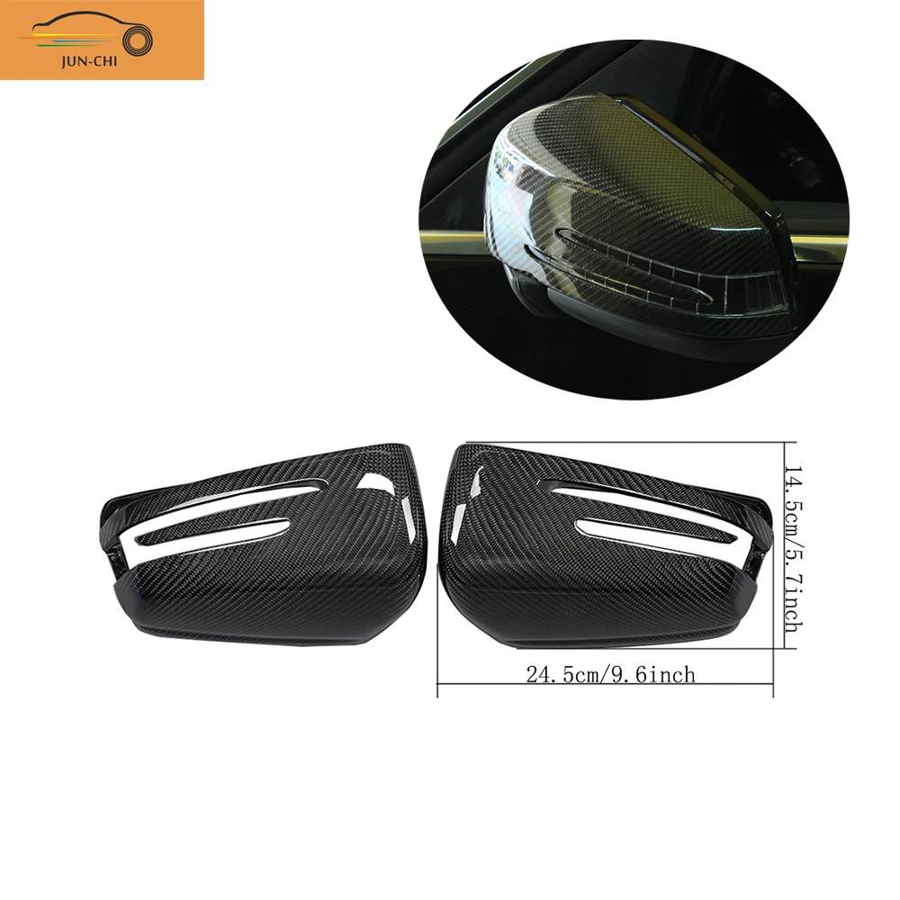  CLA Class Replacement Carbon Auto side mirror Covers Caps For Mercedes Benz C117 2013 - 2016 White 