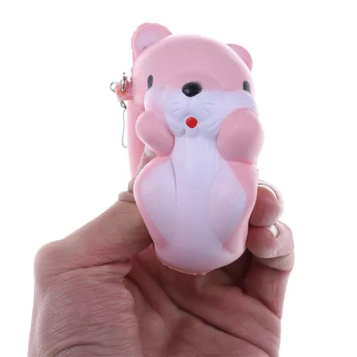

8CM Hamster Mouse Soft Squeeze Scented Stretchy Toy Gift Pendant round out Hamster Good elastic