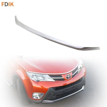 

Sport ABS Mirror Chrome Front Bumper Molding Trim Cover Protector Garnish for Toyota RAV4 2013 2014 2015