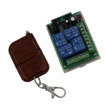 

Best Quality DC24V 4CH RF Wireless Power Switch System Teleswitch Receiver & Transmitter Learning Code Toggle Momentary 315/433