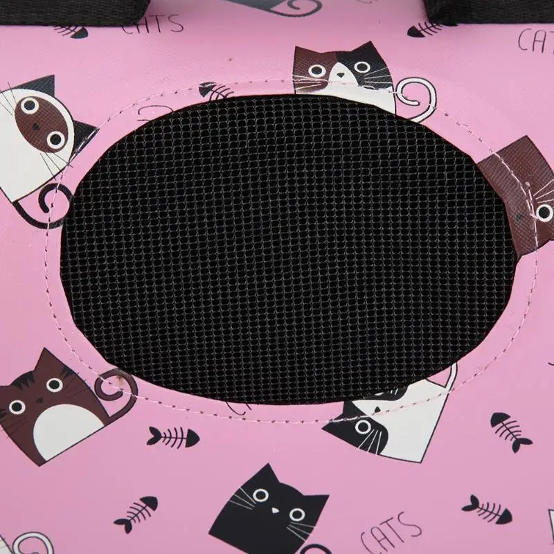Foldable Pet Carrier Cartoon Portable Dogs Outing Bag Cats Puppy Crossbody Shoulder Bags Made Of Oxford Waterproof& Breathable