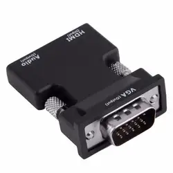 HDMI Женский к VGA штепсельный преобразователь, адаптер с поддержкой 1080 P сигнала с аудио кабелем
