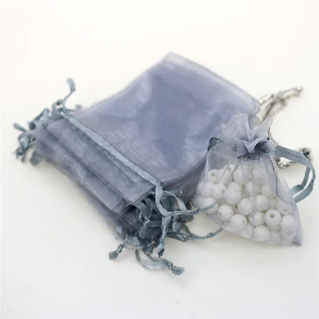 100Pcs/Bag Tulle High Quality Fashion Organza Bags 9x12cm Wedding Gift