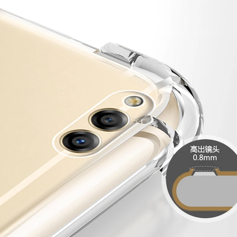 Роскошный прозрачный противоударный чехол YUETUO для huawei honor 7x7 x силиконовый