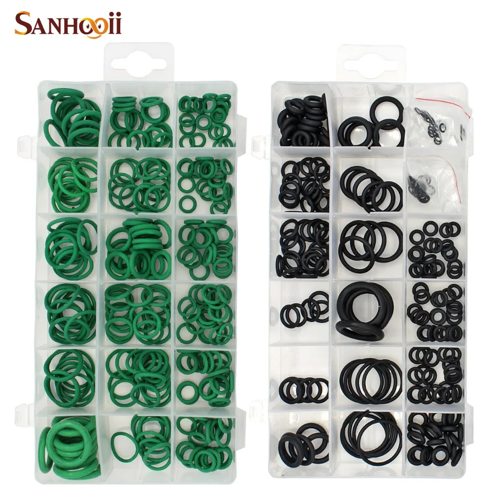 

Black 36 Sizes 495pcs Rubber O Ring O-Ring Washer Tool Seals Assortment Black for Car Automobile