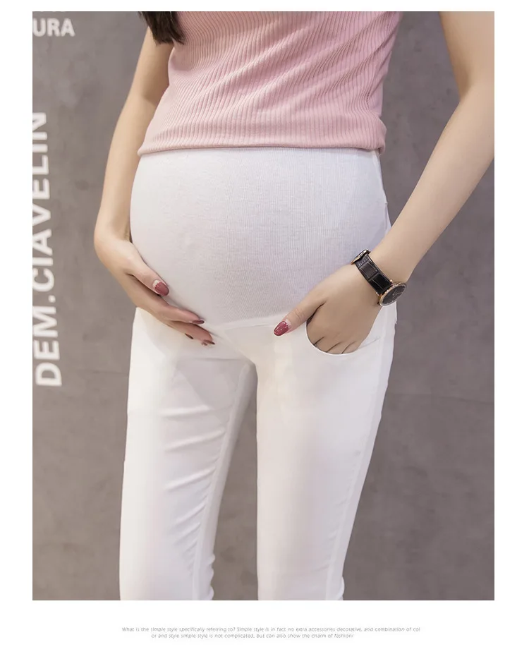 Roupas de Maternidade Calças de Maternidade de Verão Fdfklak Ropa Mujer Novos Roupas Calças Elasticidade Cintura Gravidez Mulheres Grávidas 2020 8 Maternidade Calças de Maternidade de Verão