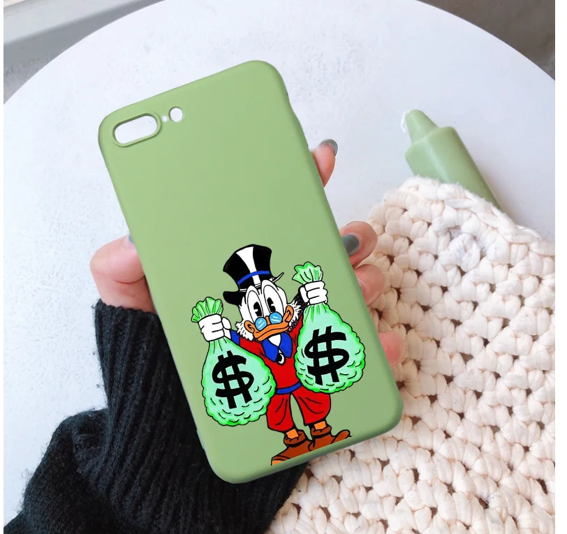 

Warrior Monopoly Dollar Mr Mobbin Candy Color TPU Case phone For iphone X 7 XS XR XSMAX 11 11Pro cute Mickey Minnie case Cover