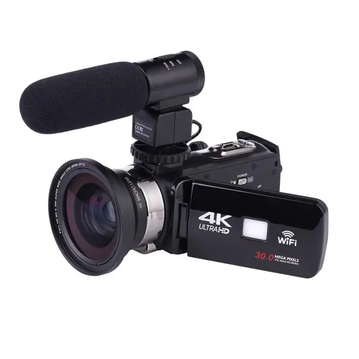 4K WiFi Ultra HD 1080P Цифровая видеокамера DV с объективом+ микрофон GY88