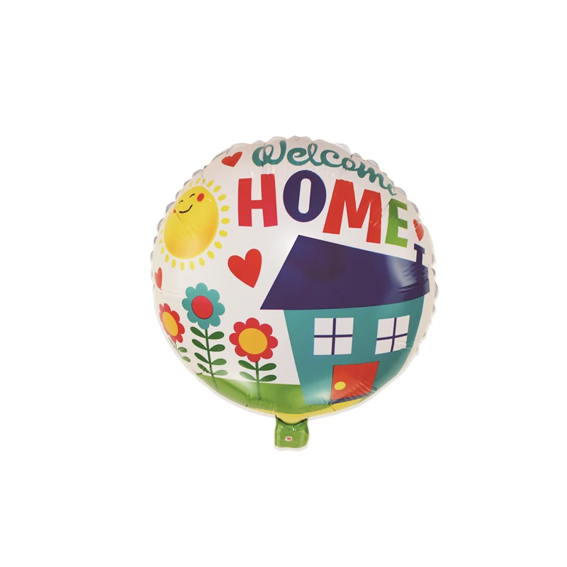 

18 inch New 2018 Round Shape Welcome Home Foli Balloons Globos for Welcome Go Back Home Birthday Parties Balloons Decoration (
